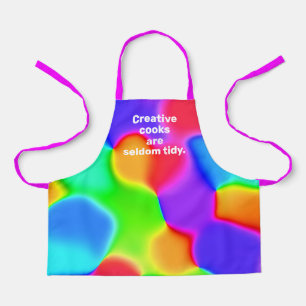 Creative Cooks are Seldom Tidy Rainbow Kid's Apron