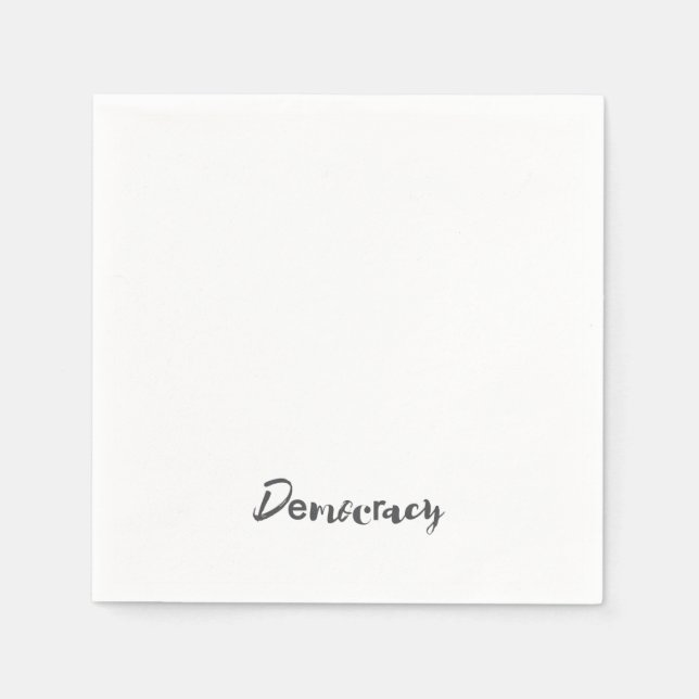 Creative, cool, modern, playful design Democracy Napkin (Front)
