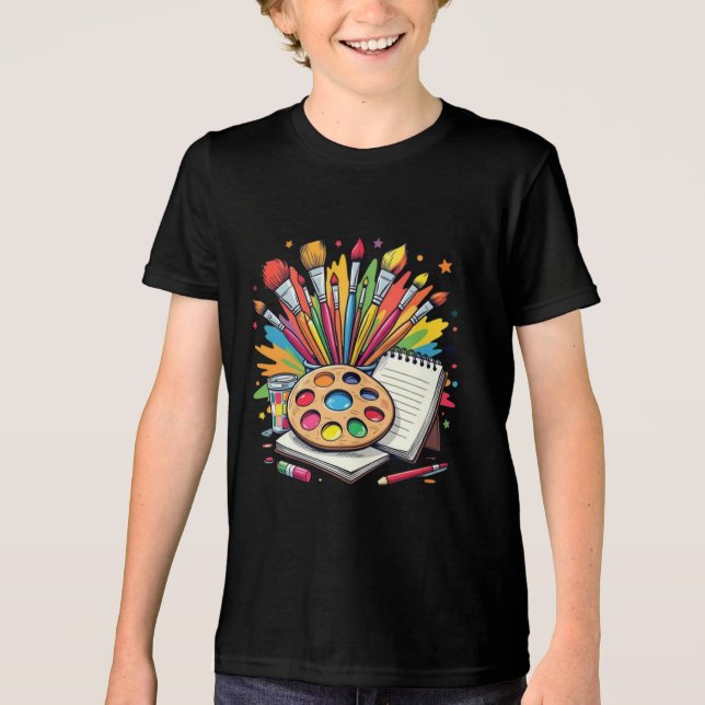 Creative crew art class Tri-Blend shirt (Front)