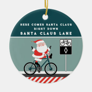 Creative Cyclist Biking Christmas 2023 Ceramic Tree Decoration