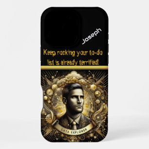 Creative Data Exploration in a Golden Realm iPhone 16 Pro Max Case