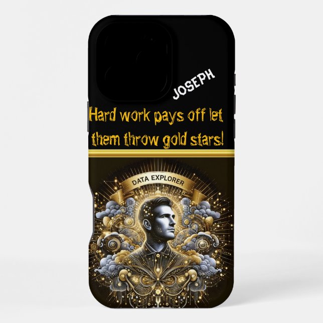 Creative Data Exploration in Mystical Realms iPhone Case (Back)