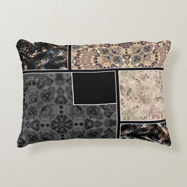 Creative design photos text ornamental snake skin decorative cushion (Front)
