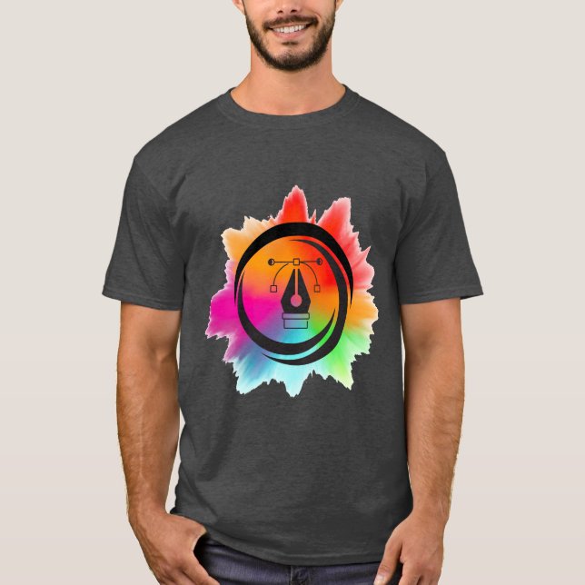 Creative Digital Design Logo with Colour Splash T-Shirt (Front)