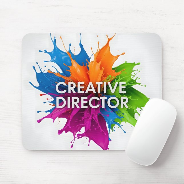Creative Director Colourful Paint Splash Mouse Pad (With Mouse)