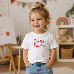 'Creative Director' Fun Playful Artist Typography Toddler T-Shirt