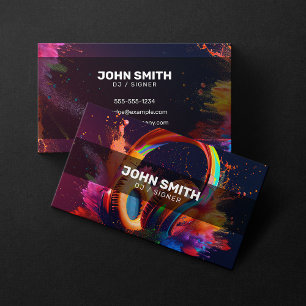 Creative DJ Signer Songwriter Music DJs Karaoke Business Card