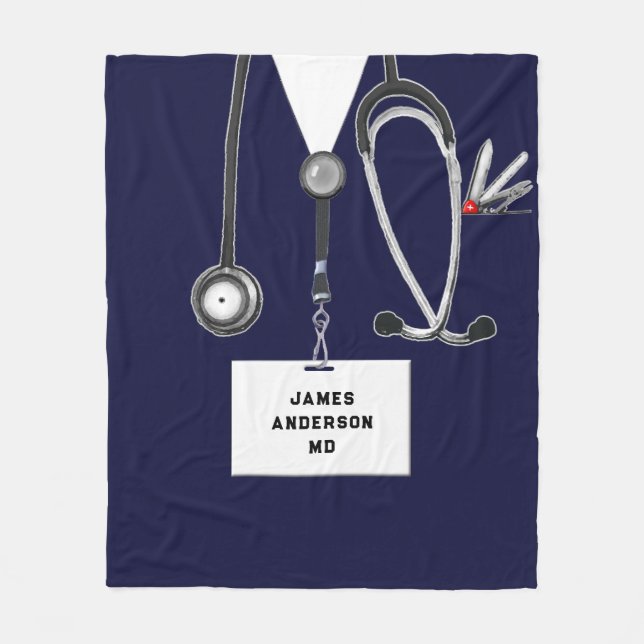 Creative Doctor Fleece Blanket (Front)