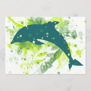 Creative Dolphin Design Invitation