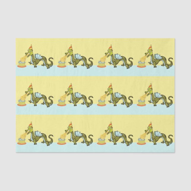 Creative Dragon Birthday for Kids Tissue Paper (Front)