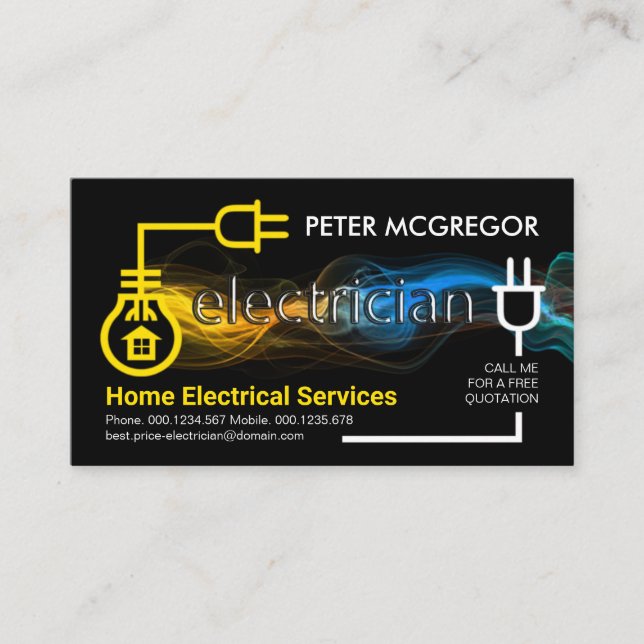 Creative Electrical Circuit Lightning Business Card (Front)