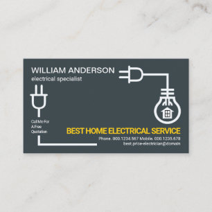 Creative Electrical Circuit Wiring Electrician Business Card