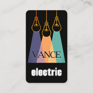 Creative Electrical Lightbulb Beam Business Card
