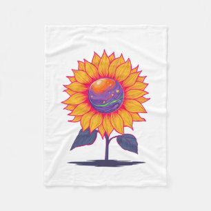 Creative Energy Bloom-white Fleece Blanket