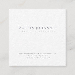 Creative Extra Pro Elegant Professional Plain Square Business Card