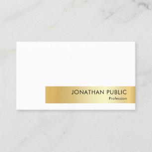 Creative Faux Gold Personalised Modern Elegant Business Card