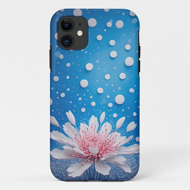 Creative Floral Composition Polka Dot Background Case-Mate iPhone Case (Back)