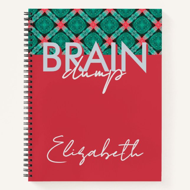 Creative Flow Brain Dump Mindset Organizer Coral Notebook (Front)
