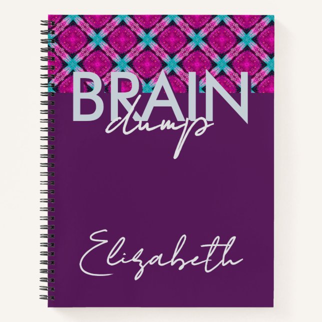 Creative Flow Brain Dump Mindset Organizer fuschia Notebook (Front)