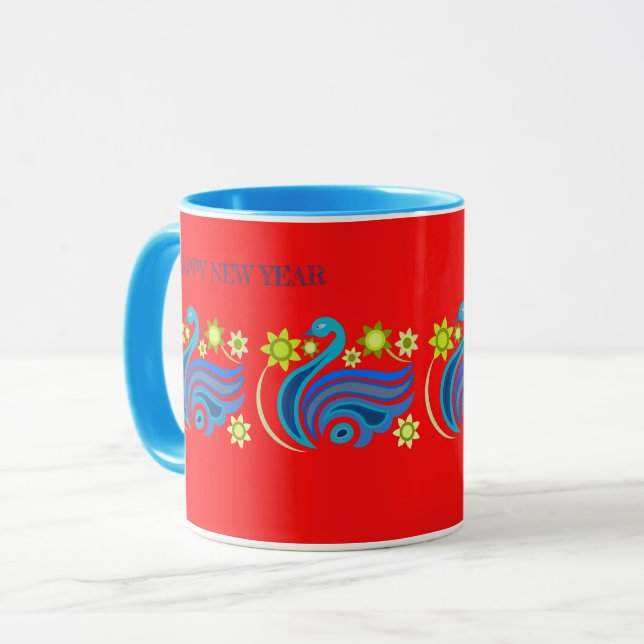 CREATIVE FLOWER BIRD MUG FOR GIFT NEW YEAR 2023  (Front Left)