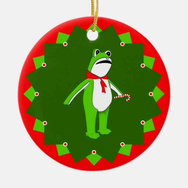 Creative Frog 2026 Ceramic Tree Decoration (Front)