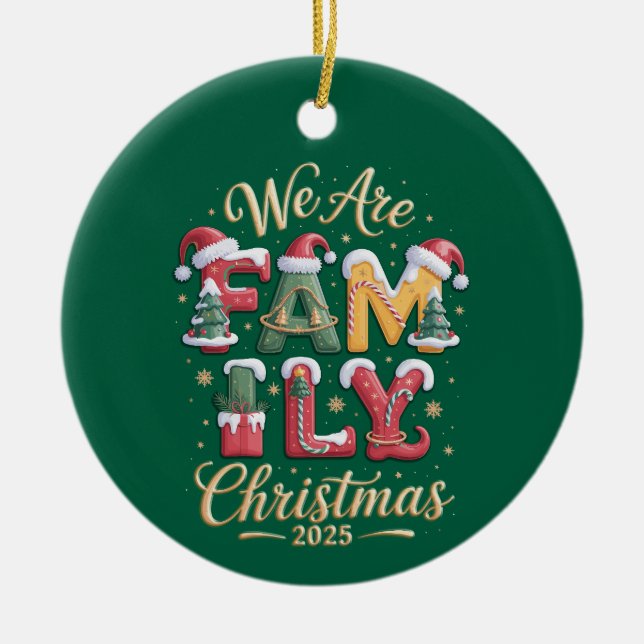 Creative & Fun Family Christmas Ceramic Tree Decoration (Front)