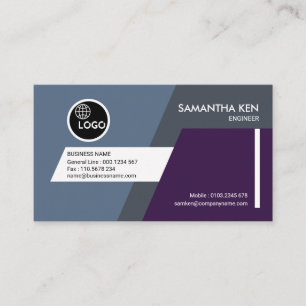 Creative Futuristic Trapezium Engineer Business Card
