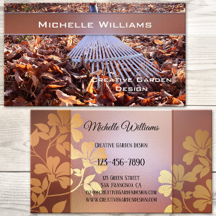 Creative Garden Design Landscaping Business Card