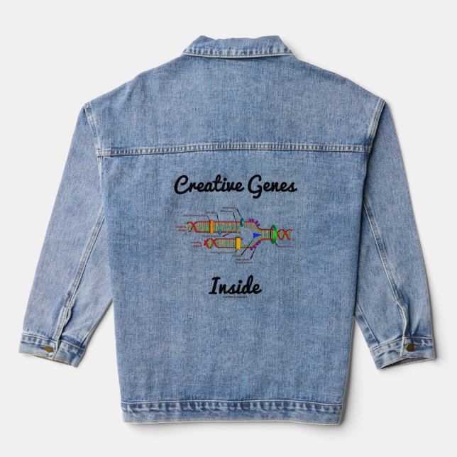 Creative Genes Inside DNA Replication Denim Jacket (Back)