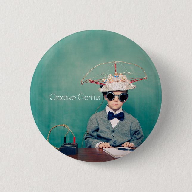 Creative Genius Designs 6 Cm Round Badge (Front)
