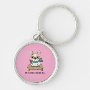 Creative Genius French Bulldog Pink Accessory Key Ring