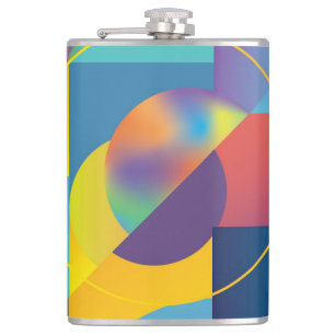 Creative Geometric: Abstract Vintage Cover. Hip Flask