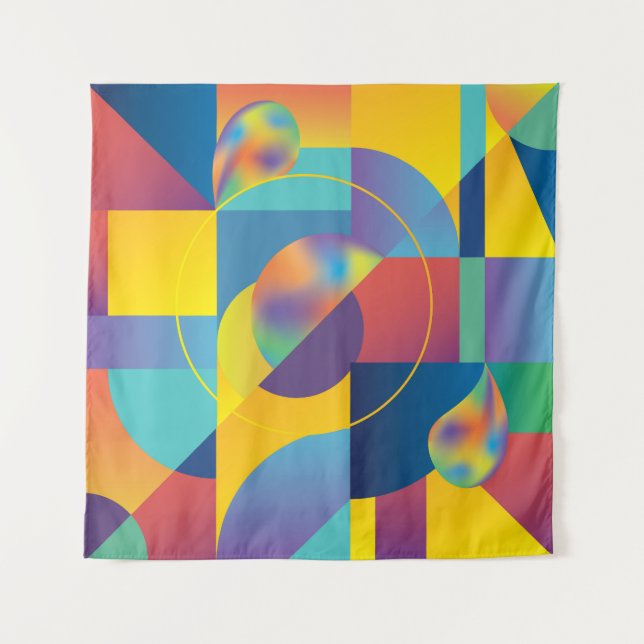 Creative Geometric: Abstract Vintage Cover. Tapestry (Front)