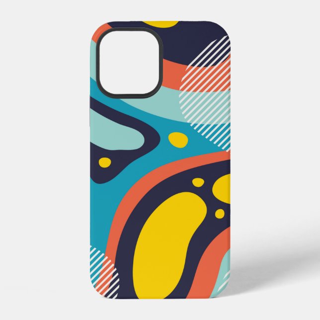 Creative geometric colourful background with patte iPhone case (Back)
