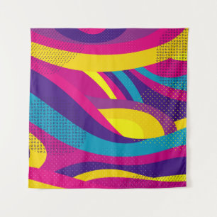 Creative geometric colourful bright background wit tapestry