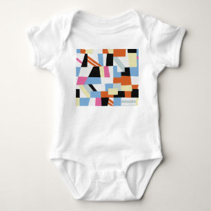 Creative Geometric: Length Pattern Design Baby Bodysuit