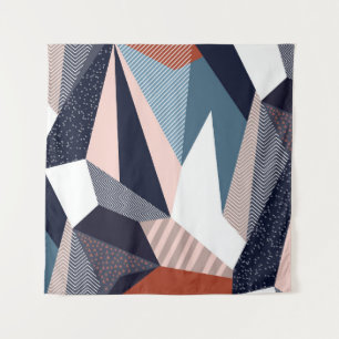 Creative geometric pattern with different shapes a tapestry