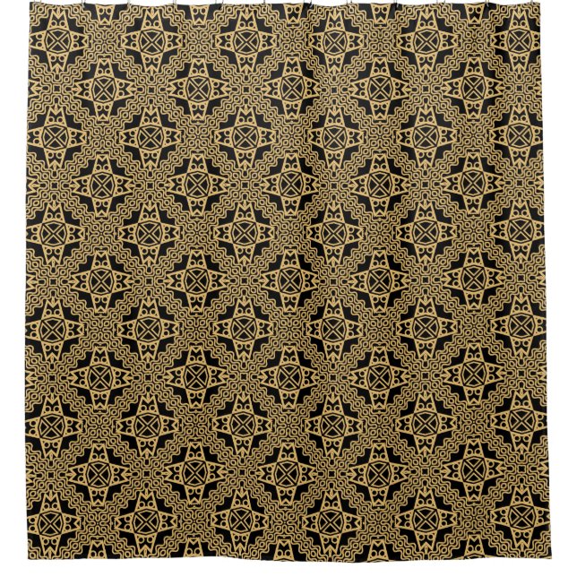 Creative geometric seamless pattern. triangle, cir shower curtain (Front)