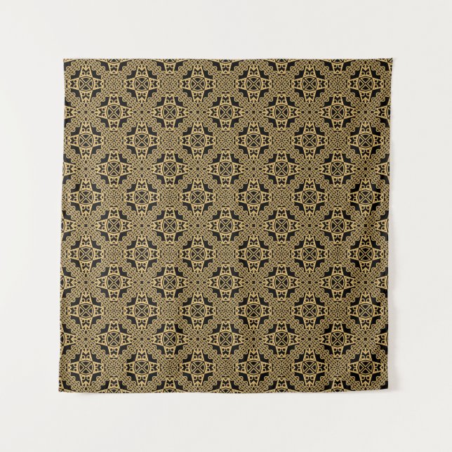 Creative geometric seamless pattern. triangle, cir tapestry (Front)