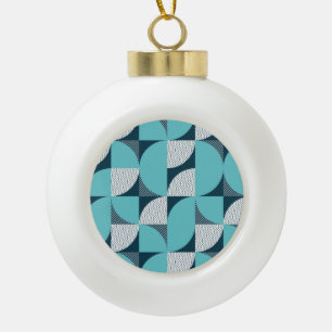 Creative geometric shape pattern ceramic ball christmas ornament