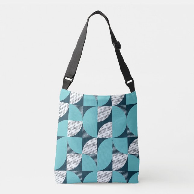 Creative geometric shape pattern crossbody bag (Front)