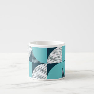 Creative geometric shape pattern espresso cup