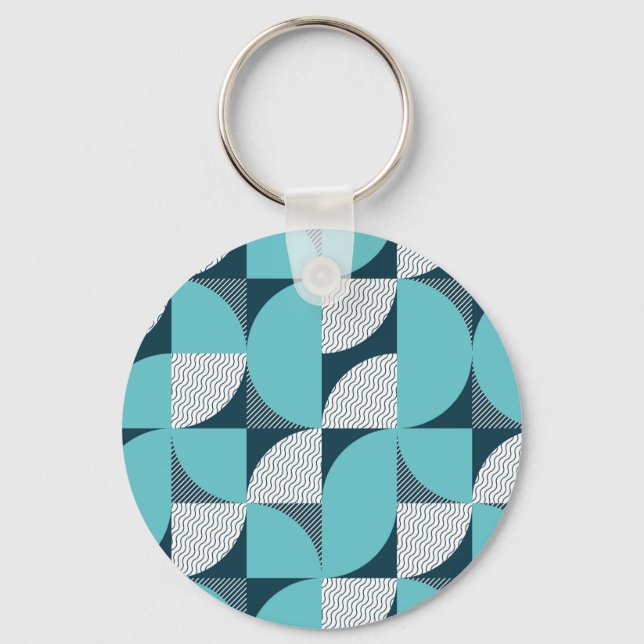 Creative geometric shape pattern key ring (Front)