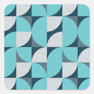 Creative geometric shape pattern square sticker
