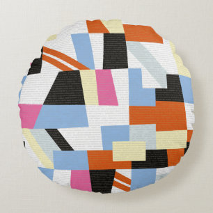 Creative geometric shapes, length pattern design round cushion