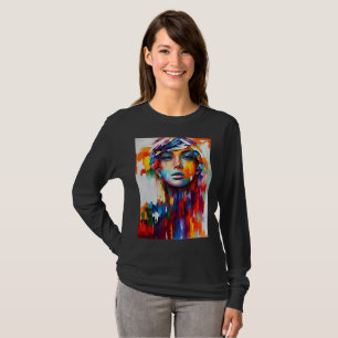 Creative Girl: Wearable Modern Art T-Shirt
