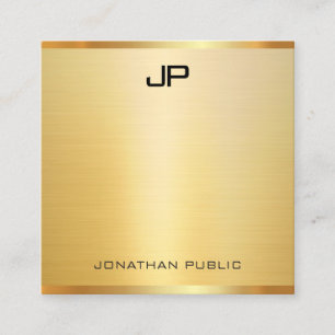 Creative Gold Elegant Professional Template Modern Square Business Card