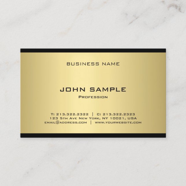 Creative Gold Look Professional Modern Template Business Card (Front)