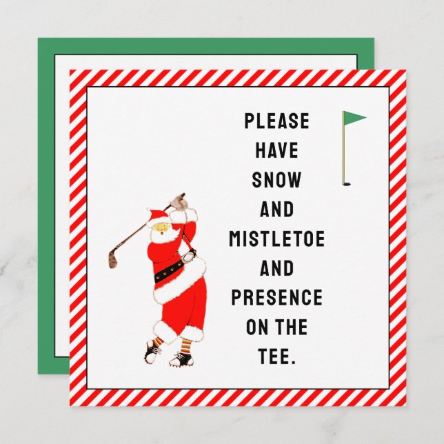 Creative Golf Christmas Card (Front/Back)