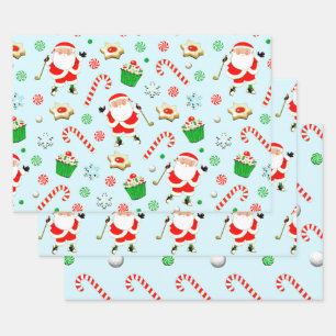Creative Golf Christmas Holiday Gift Wrapping Paper Sheet
